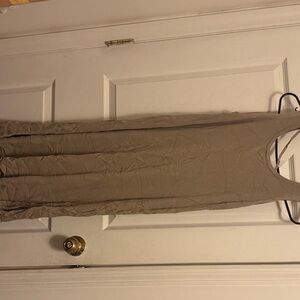 Sleeveless Tan Maxi Dress